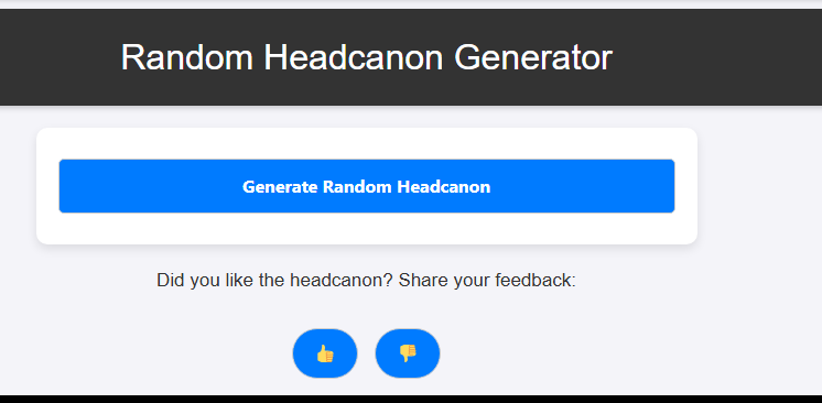 Random Headcanon generator
